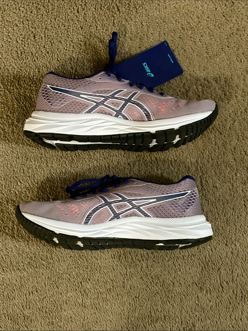 Asics Women's Athletic Shoes in Pink with Navy Detailing